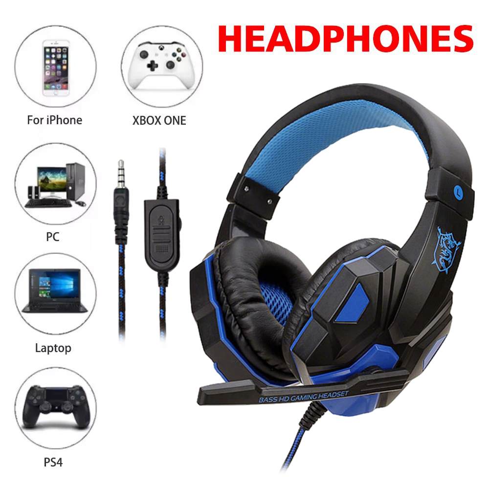 Pc Gaming Earphones - 3,5-mm-Kabelgebundene Gaming-Kopfhörer mit Mikrofon 120 °