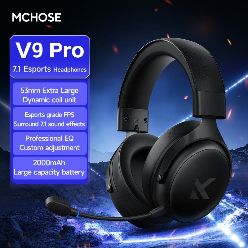 Pc Gaming Earphones - MCHOSE V9 Pro Headset mit Mikrofon