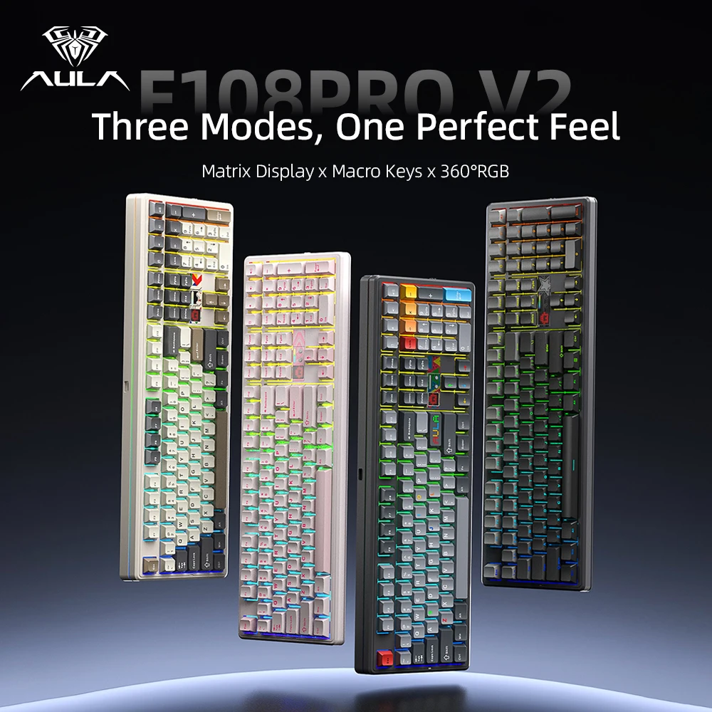 Pc Gaming Uk - AULA F108 Pro V2 Mechanische Tastatur