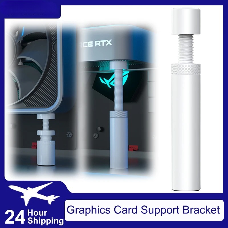 Pc Gaming Graphics Card - Aluminium-GPU-Anti-Durchhang-Halterung, verstellbarer 27-120-mm-Grafikkarten-Stützständer, Metallstabilisator für Gaming-PC-Computergehäuse