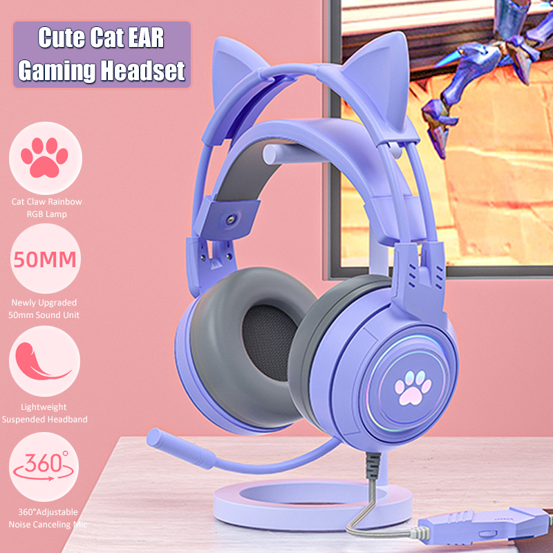 Niedliche Katzen ohr Gaming-Ko – Pc Gaming Earphones Bewertung und Preis