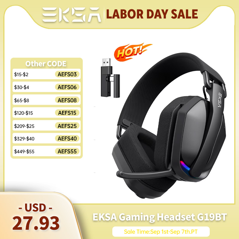 EKSA G19BT 2.4GHz Kabellose Ga – Pc Gaming Earphones Bewertung und Preis